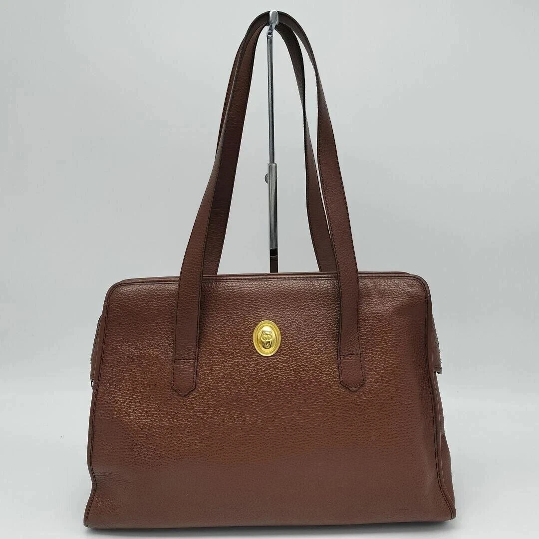 Sac fourre tout Christian Dior sac à main bandoulière cuir marron foncé du Japon
