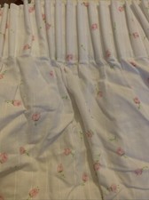 Pair Pretty Ditsy Rosebud Curtains 100% Cotton Portugal Washable W68” D70” (B36
