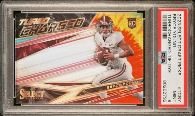 Bryce Young Panini Select Draft Picks Turbocharged #TCBY Tie-Dye