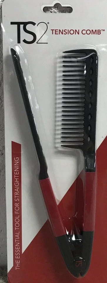 Paquete de 2 peines para alisar el cabello TS2 plancha tensión peinado salón peluquería Foto 3 de 3