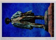 640025 Daniel Owen Statue Mold Ltd Ed A3 Watercolour Print