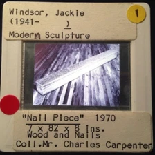 Jackie Windsor "Nail Piece" Post-minimalism Sculpture 35mm Art Slide