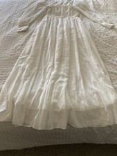 Shein Joyfunear Ruched Bust Square Neck Bishop Sleeve A-Line Formal Dress. Sz Xs