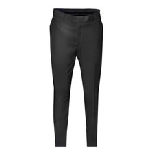 Slim Fit Mens Satin Trousers in Black Gloss Suit - Wedding - Stage - Jacket - Festive
