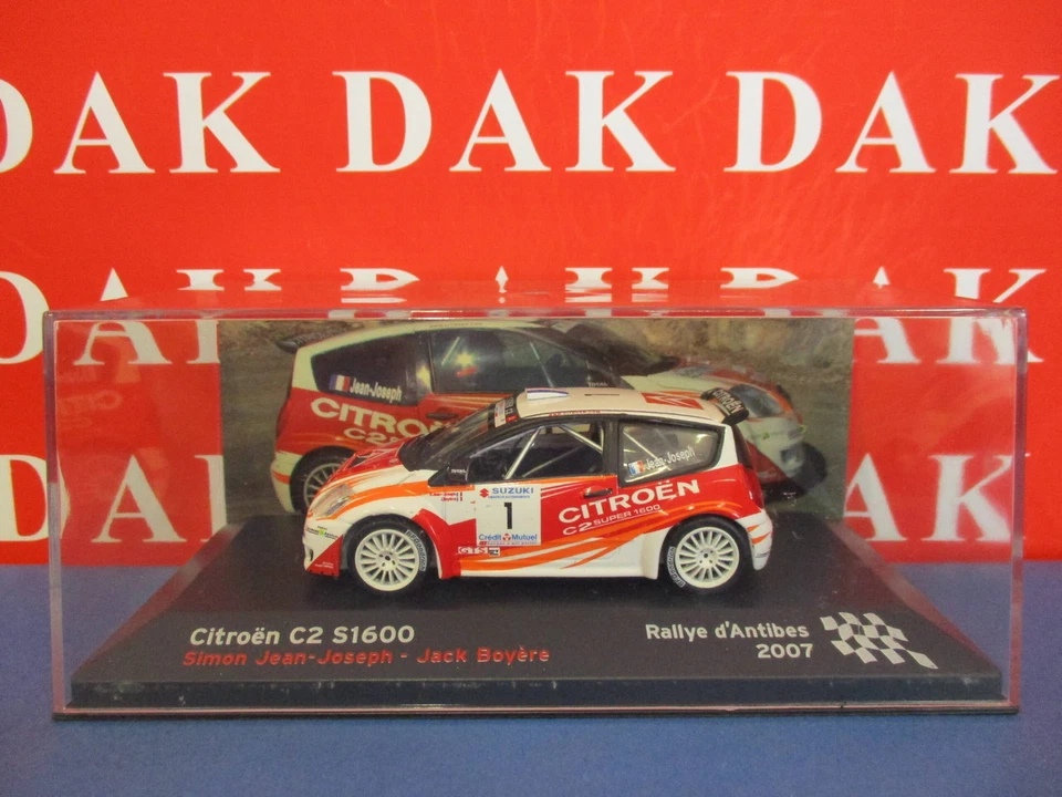 Die cast 1/43 Modellino Auto Citroen C2 S1600 Rally Antibes 2007 - Immagine 4 di 4