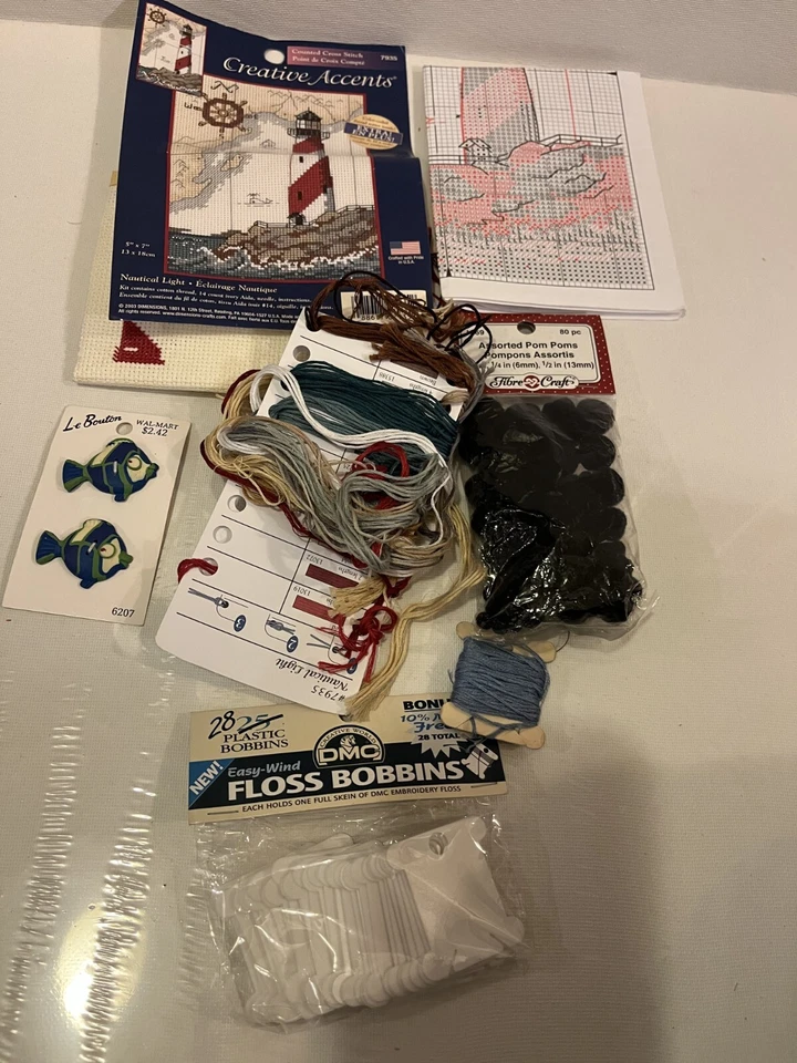 Dimensions Creative Accents Counted Cross Stitch Kit 5"x7"Nautical Light 7935 - Image 2 of 4