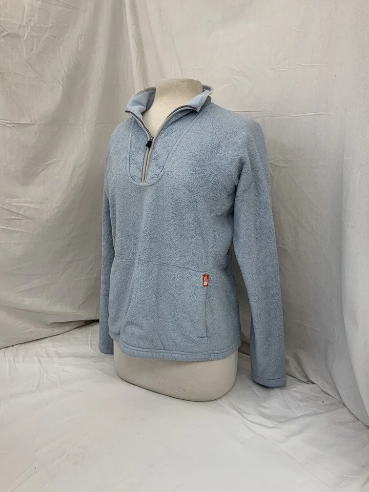 Pullover polar The North Face M mujer azul claro 1/4 cremallera excelente YGI Q1-248 Foto 4 de 4
