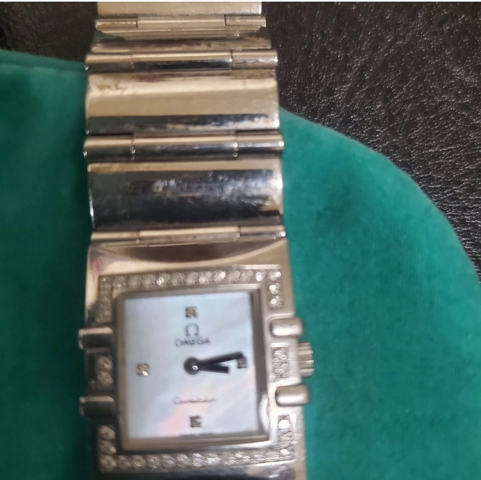 💯 Auth Omega mother Pearl Diamond Watch . - Image 2 of 4
