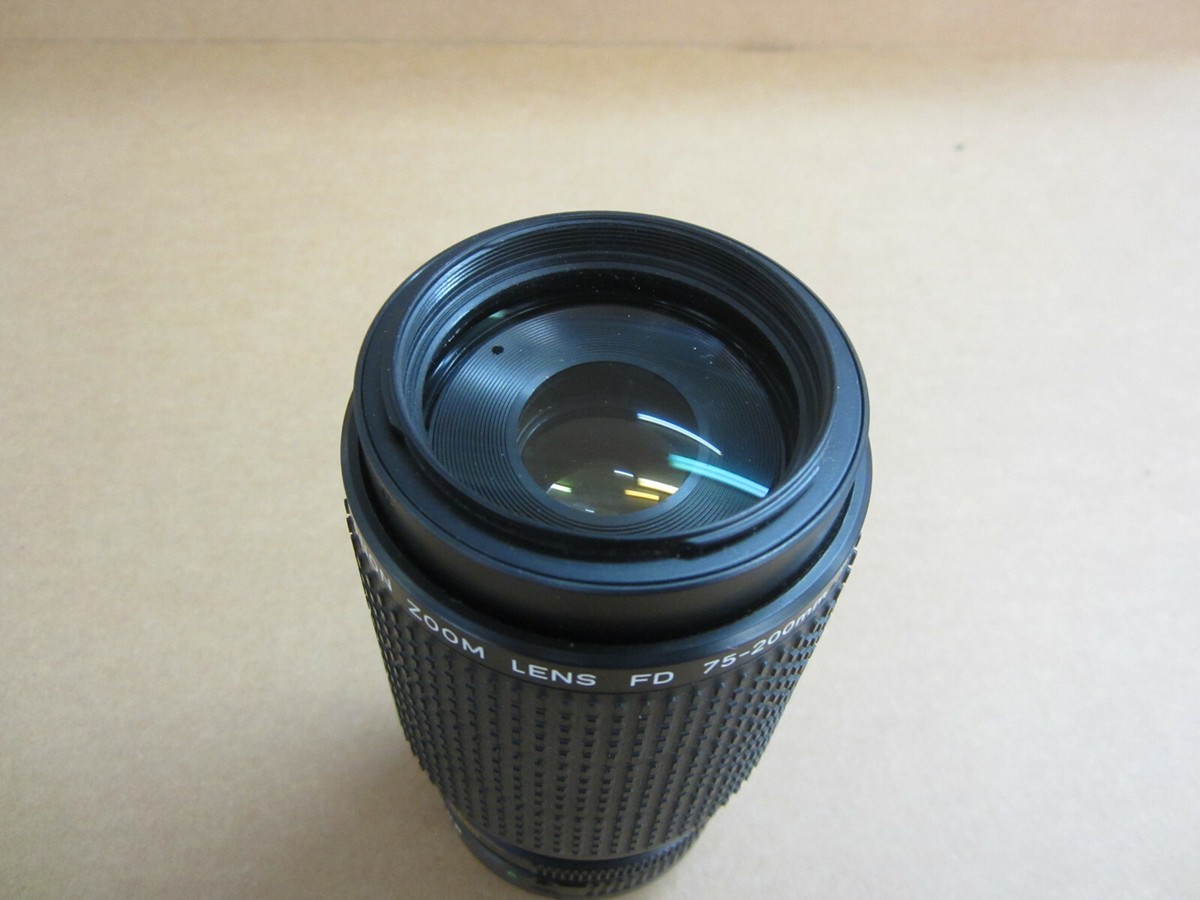CANON ZOOM LENS FD 75-200mm 1:4.5 w/case | eBay