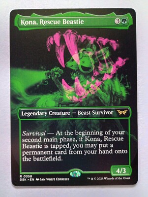 kona mtg card Kona, Rescue Beastie Print you may put a permanent card from your hand onto the battlefield. Kona, Rescue Beastie Commander Deck
