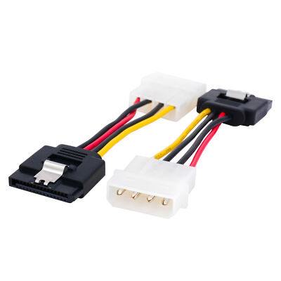 Logilink Stromkabel intern PC Computer SATA 15-Pin/F zu AT/ATX 5.25'', 0,15 m