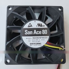 One For SANYO New 9GV0824P4K031 24V 0.44A 4wire 80 25mm Inverter cooling fan