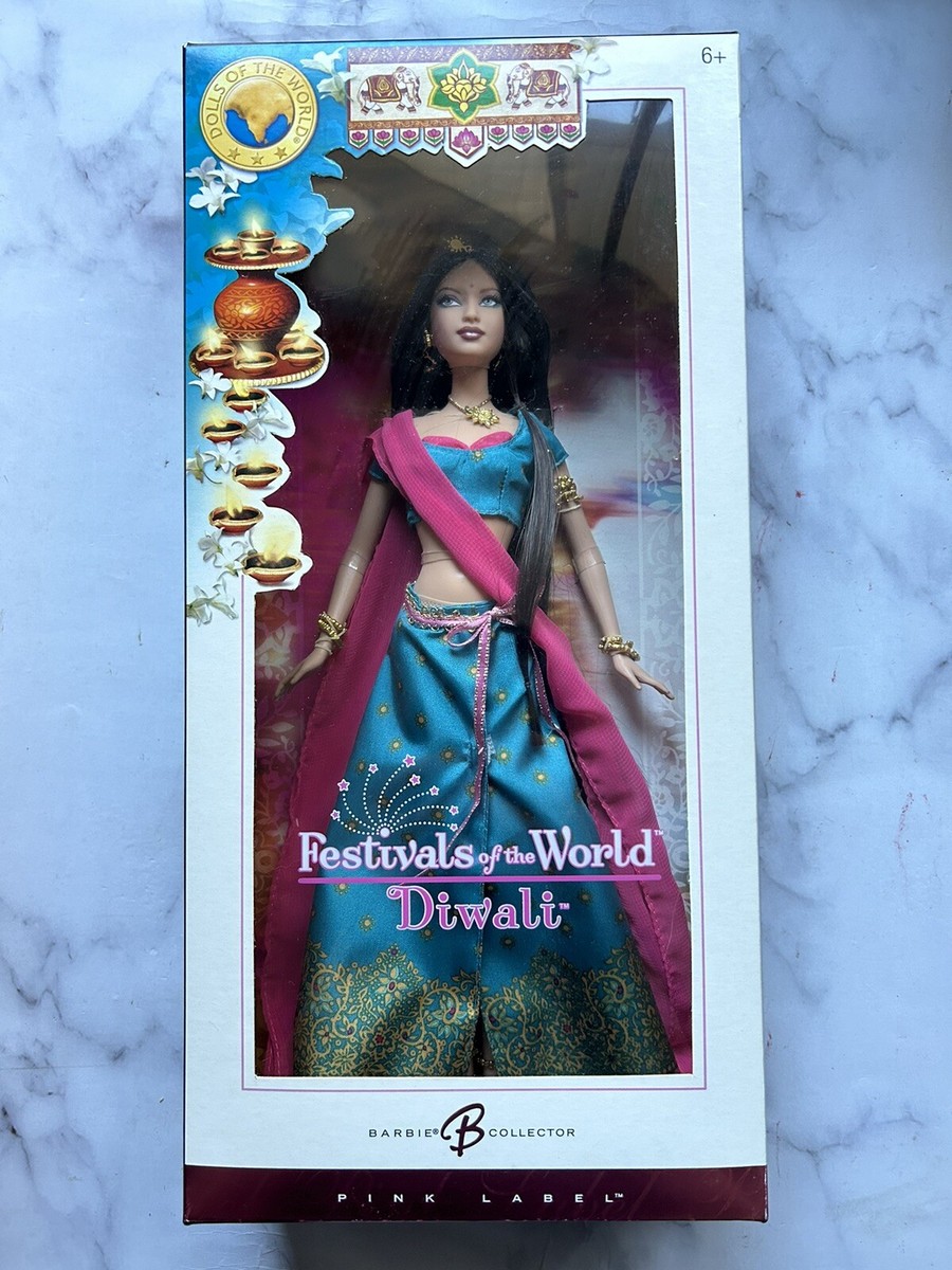 Mattel 2006 Pink Label Festivals Of The World Diwali Barbie Doll