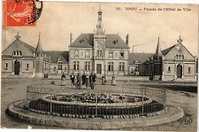 Old postcard Brou - Facade of the City Hall (179961)