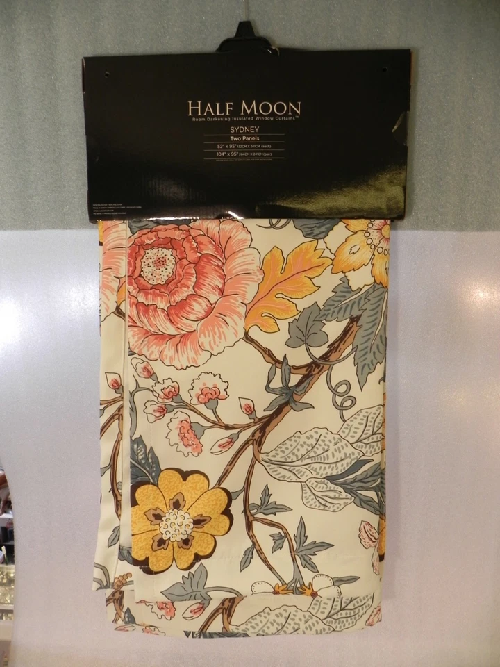 "Juego de 2 paneles de cortina de ventana aislados oscurecimiento habitación Sydney media luna 52"" X 95""" Foto 2 de 4