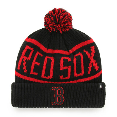 MLB Boston Red Sox Wollmütze Wintermütze Black Calgary cuff knit Mütze Baseball