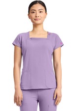 Digital Lavender Med Couture AMP Scrub Square Neck Top MC704 DGLV