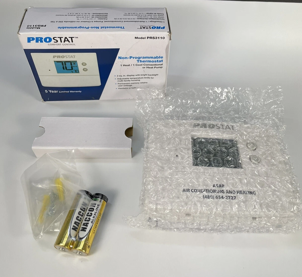 Thermostat ProStat Model PRS3110 - Comfort Control - Non Programmable -  NEW! | eBay