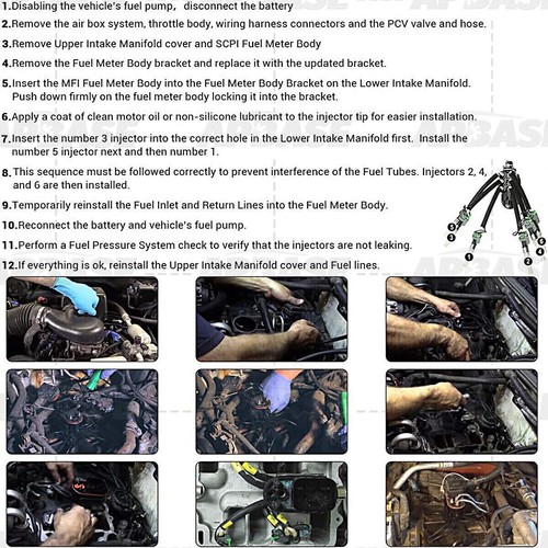 Spider Fuel Injector 6 Cylinder for GMC Chevy Isuzu Oldsmobile 4.3L V6 FJ503 - Foto 5 di 19