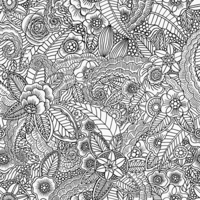 Rasch Textil Tapete Vlies Cabana 148616 Schwarz Weiß stylisch Floral Grafisch