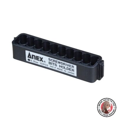 NEW ANEX ABH-10 Bit Holder Storage of 10 Black