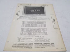 Vintage Howard W Sams Photofact Folder Hamilton Model H-50-2S Radio Parts Manual