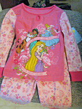 Disney Girl's 2 Piece Princesses Pajama Set Size 13 "Friend" NWT