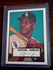 MICHAEL JORDAN Trading Card Baseball MVP Customs Art - Chicago Bulls - White Sox