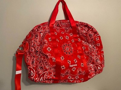 Brand New Supreme Bandana Tarp Large Duffle Bag Red SS21 | eBay