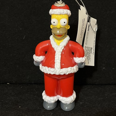 #ad The Simpsons Homer Simpson Santa Claus 4.5” Christmas Ornament Ruz 20th Century $9.95