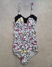 Vintage 1950s Womens Cotton Bathing Swimsuit Ruched Shirred Smocked Gorgeous EUC
