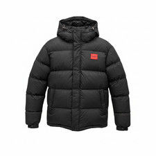Hugo Boss Men Black Puffer Jacket Size S