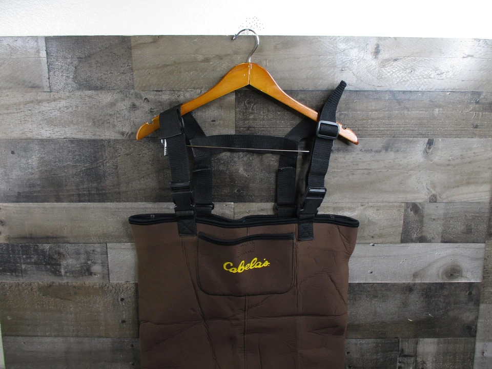 Cabelas Fishing Waders Mens Large Brown Neoprene Stockingfoot Chest HighGear - Image 2 of 4