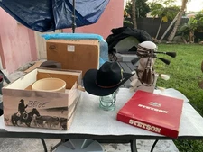 Vintage New Stetson 1980s 5X Beaver Black Custom Shaping 7-3/8 & Box?