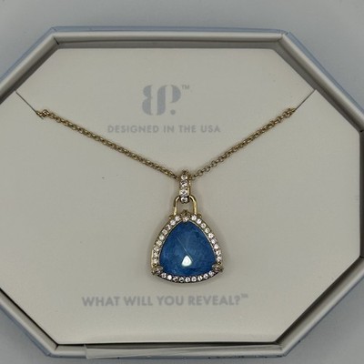 Bomb Party Necklace - After Sunset Glow NK59923 - Blue Quartz on Gold Plating