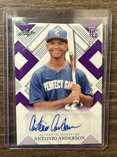 Antonio Anderson 2022 Leaf Perfect Game All-American Blank Back Purple 1/1 Auto