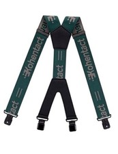 Men  s Industrial Strength Suspenders 2-Inch Wide X-Back Heavy Duty Forest Green