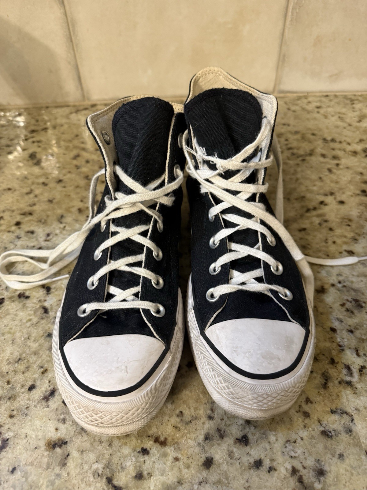 Converse Chuck Taylor Platform High Top Sneakers Black Women’s Size 7 GUC