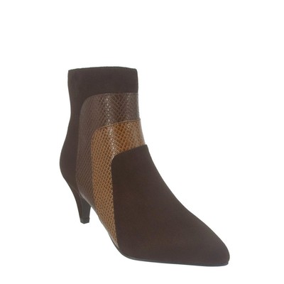 Impo Womens Eila Brown Faux Suede Ankle Booties Shoes 8.5 Medium (B,M) BHFO 5188