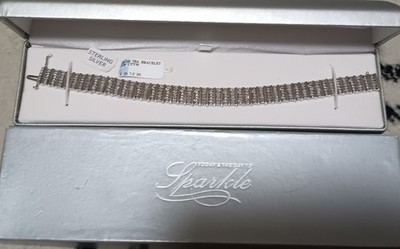 Sterlingsilber mit 2 kt gepflastertem Dimond Armband J13 Qualität 7,5'' Brandneu