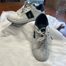 Kids Sneakers Polo Ralph Lauren Heritage Court II Bear Shoes White/Navy Low 5 Y