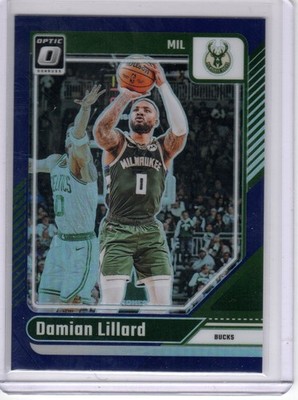 DAMIAN LILLARD 2024-25 Panini Donruss Optic Holo Purple Prizm #83 Bucks
