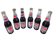 (#1) 6 different PEPSI cola RICHARD PETTY  12fl oz longneck glass bottles 1992