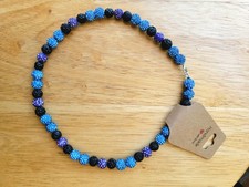 Iced Rhinestone Pave Disco Ball Baseball Softball Necklace Purple, Turquoise