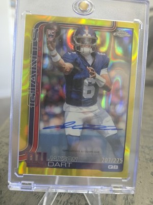 Topps 2025 Chrome Jaxson Dart Giants Rookie Autograph RA-JD Yellow Lava /275