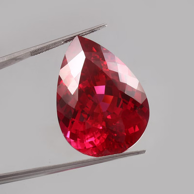 9.45 Ct Natural Flawless Burmese Red Ruby Pear Cut Loose Certified Gemstone