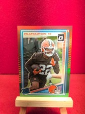 2025 Panini Donruss Optic Red and Green Prizm Rated Rookie #389 Dylan Sampson