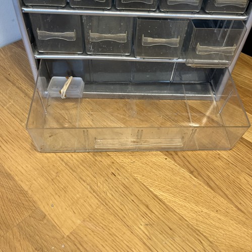 Vintage RAACO Corp Silver Metal Storage Cabinet Small Parts Organizer 35 Drawer - Picture 6 of 13
