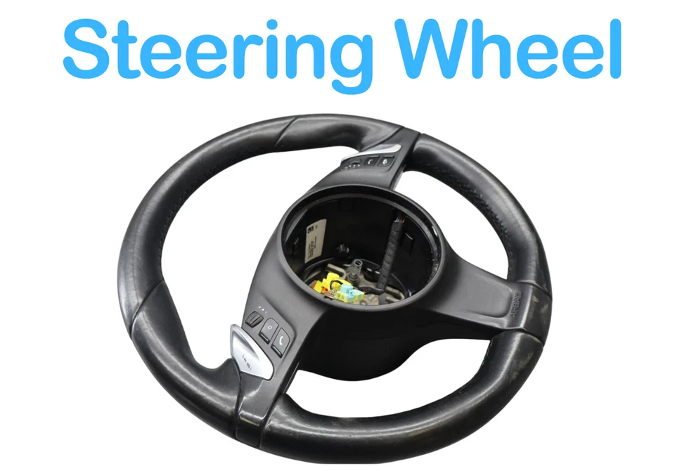 Volante Porsche Cayenne 11-14 com câmbio de pás preto 7PP419091 fabricante de equipamento original - Imagem 3 de 4