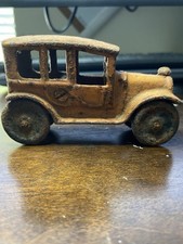 Antique Cast Iron Toy Car Sedan Style Rust Patina Early 1900s Collectible